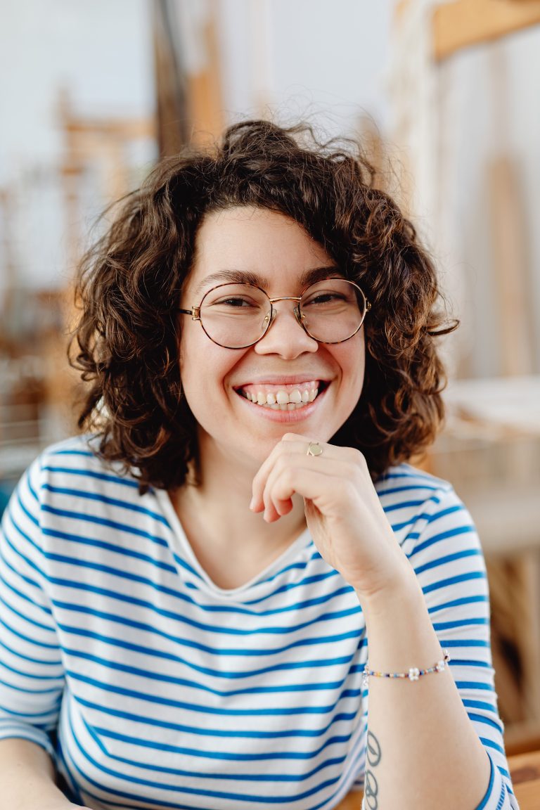 woman smiling